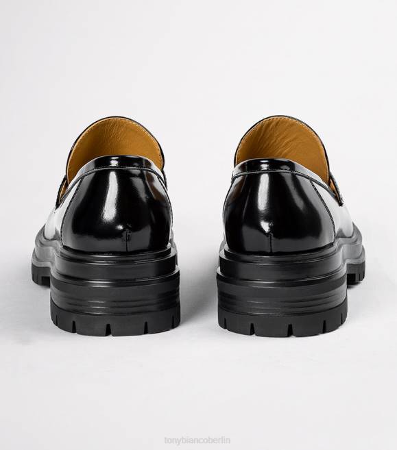 Slipper| de Tony Bianco Frauen Wiz Freizeitschuhe Schwarz hochglänzend 4624580